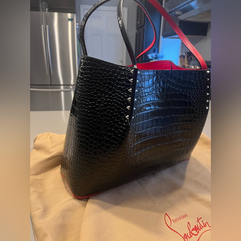 Christian Louboutin Cabarock large Moc-Croc Tote